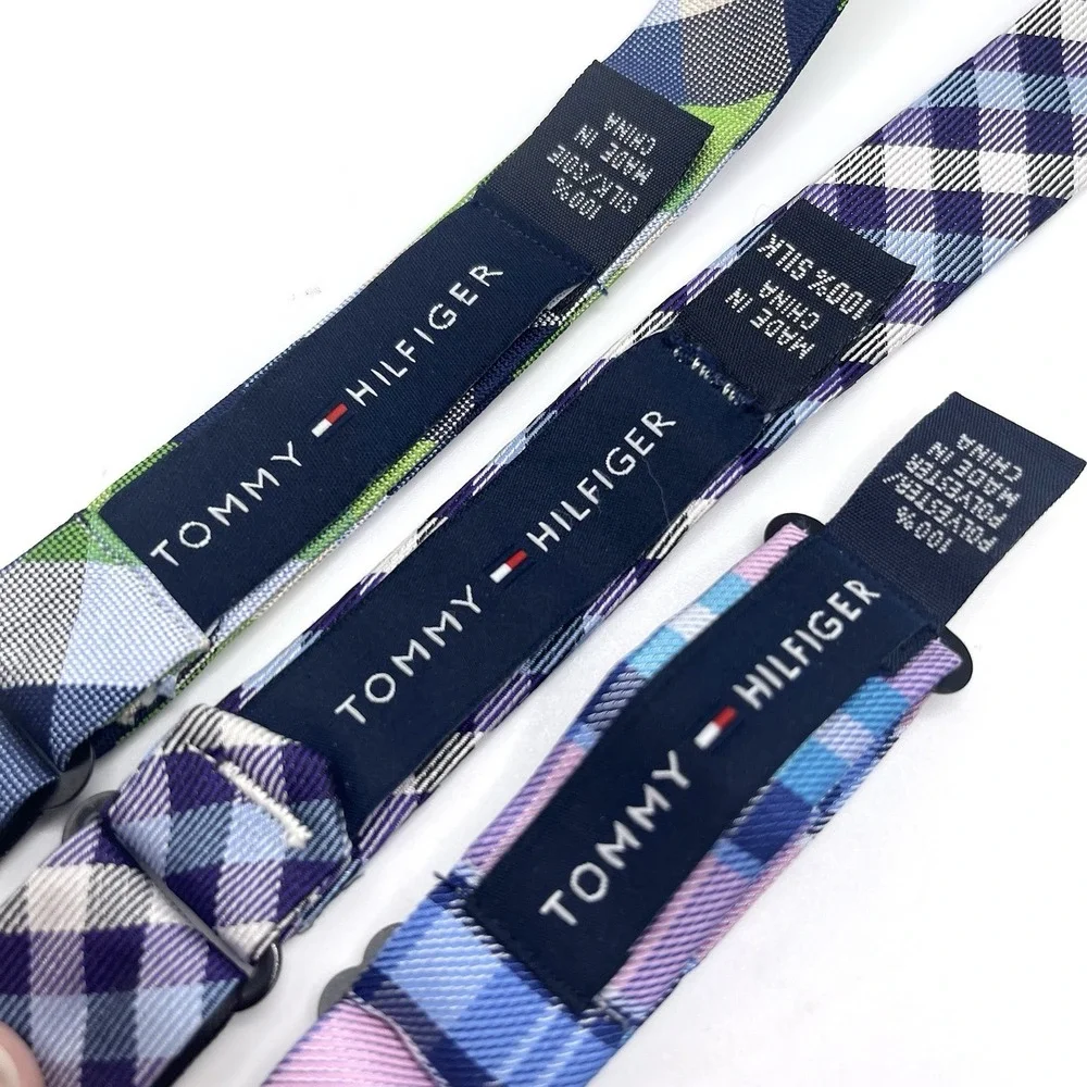 Tommy Hilfiger Preppy Plaid Men's Bow Ties‎ / Lot Of 3